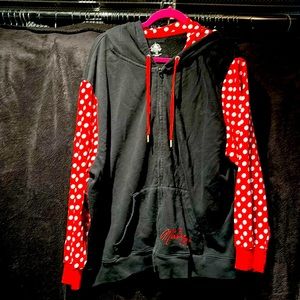 Disney Parks Minnie Mouse sweatshirt with ears and bow